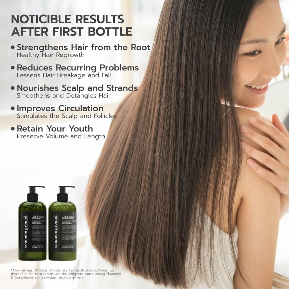 NEW - Common Ground Natural Anti-Thinning Shampoo Conditioner Set Rosemary scent - Picture 4 of 9